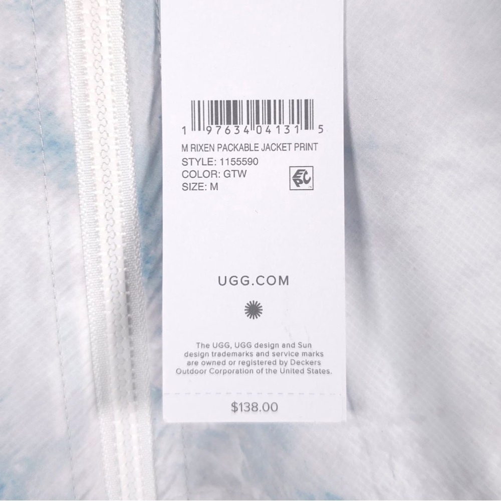 NWT UGG Rixen Packable Jacket Hoodie Print Camo GTW Style 1155590 Size MEDIUM - Picture 14 of 14